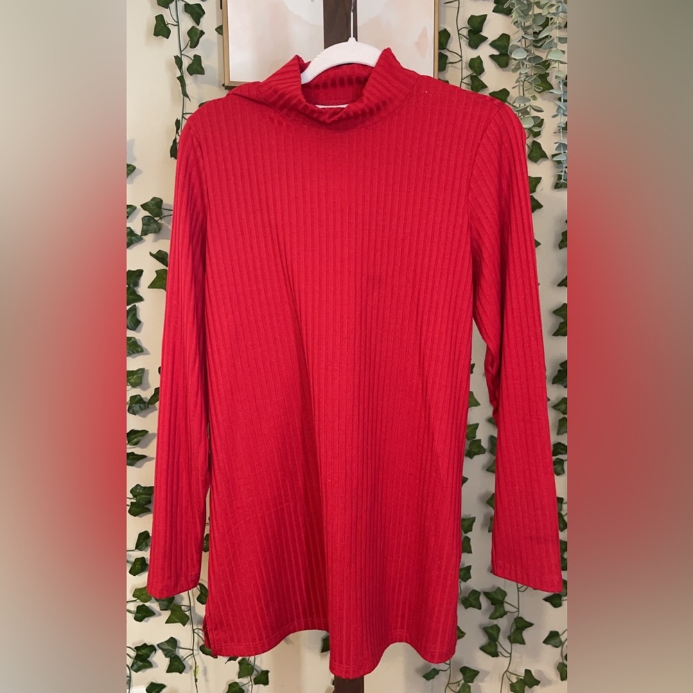 Red Long Sleeve Medium Denim&Co Top